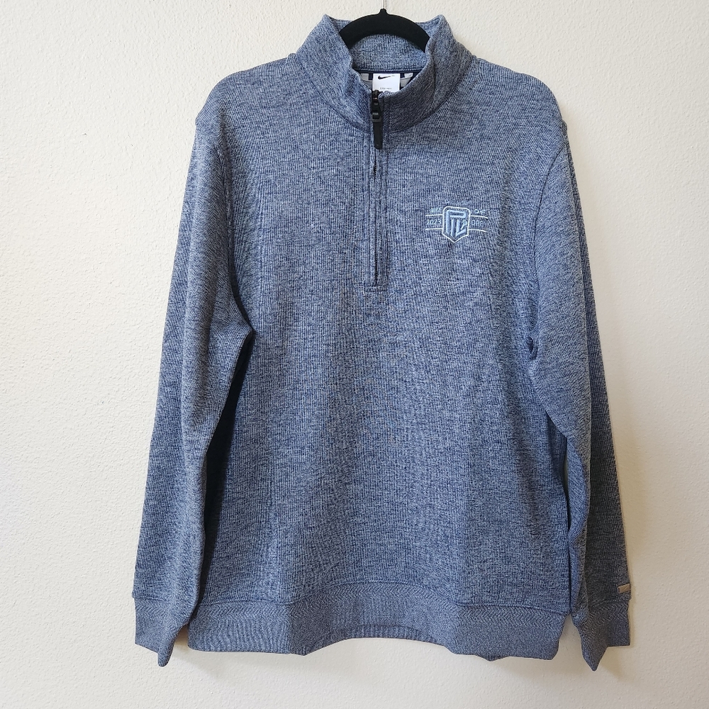 NWT Nike Golf Men's Player Half Zip Pullover PIL 2023 Open Ashen Slate Blue